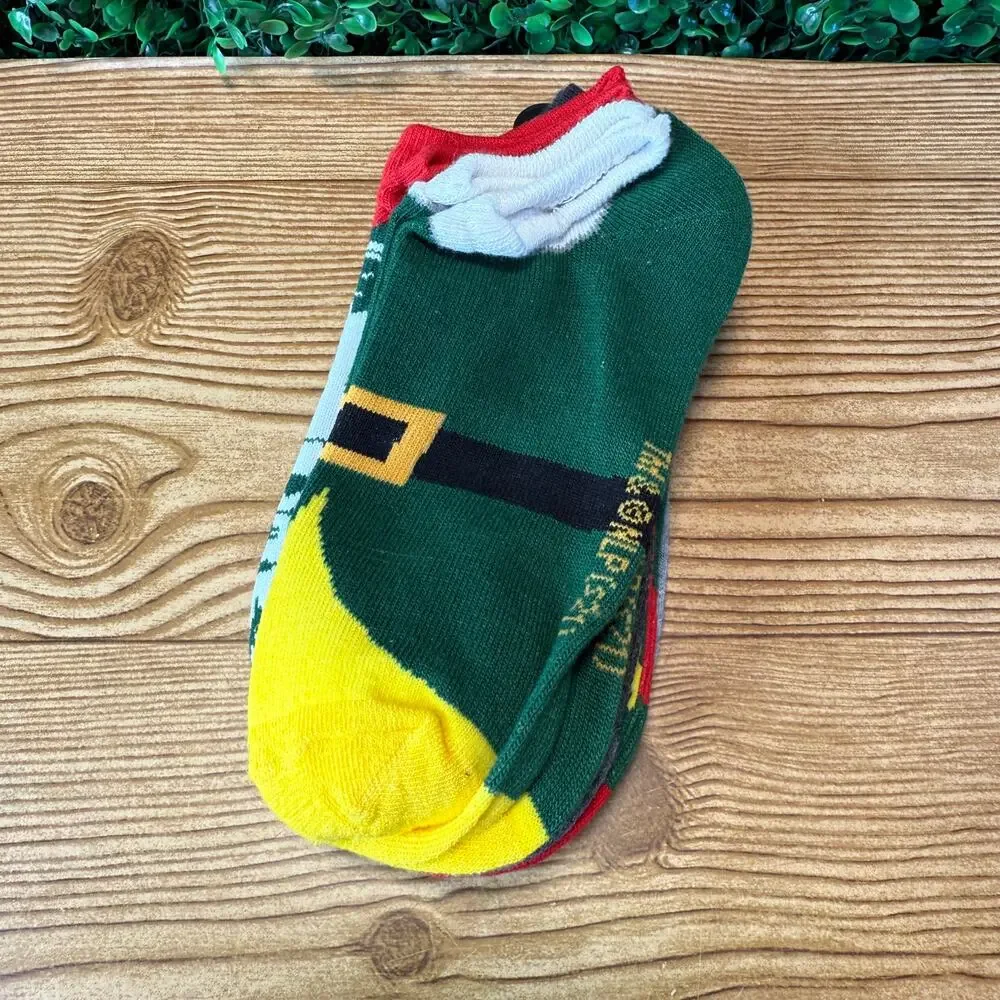 NWT Elf the Movie Christmas No Show Socks New Adult Socks Size 4 -10 New Gift